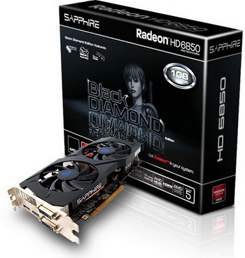 Sapphire Radeon HD_6850 1GB GDDR5 Black Diamond Edition